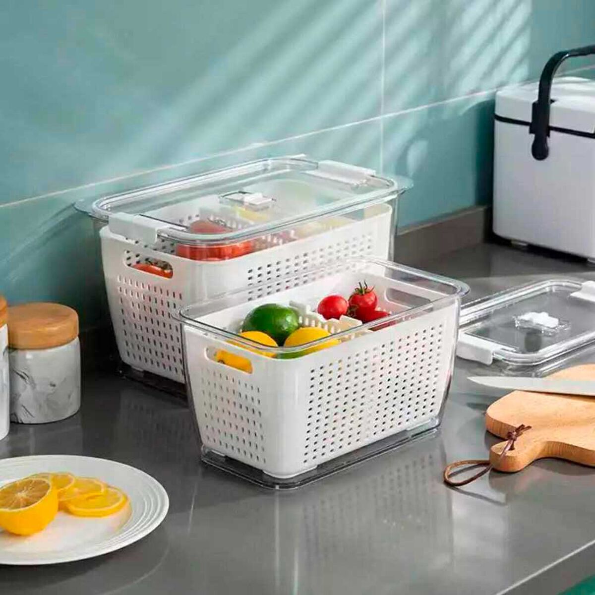 Pack Caja Organizadora Refrigerador M + L Simplit