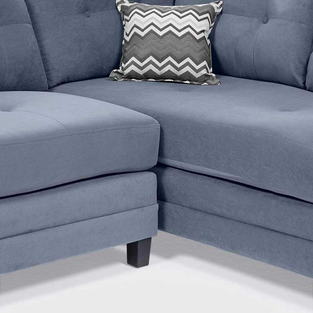 Sof&aacute; Seccional Derecho Living Factory Dubai 5 Cuerpos Gris