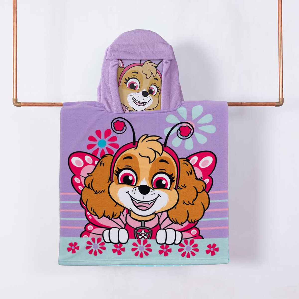 Toalla de Playa con Capucha Infantil Paw Patrol Maripos Niña 60 x 120 cm
