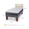 Cama Europea CIC 1,5 Plazas Ortopedic Advance + Respaldo Munich Alpino