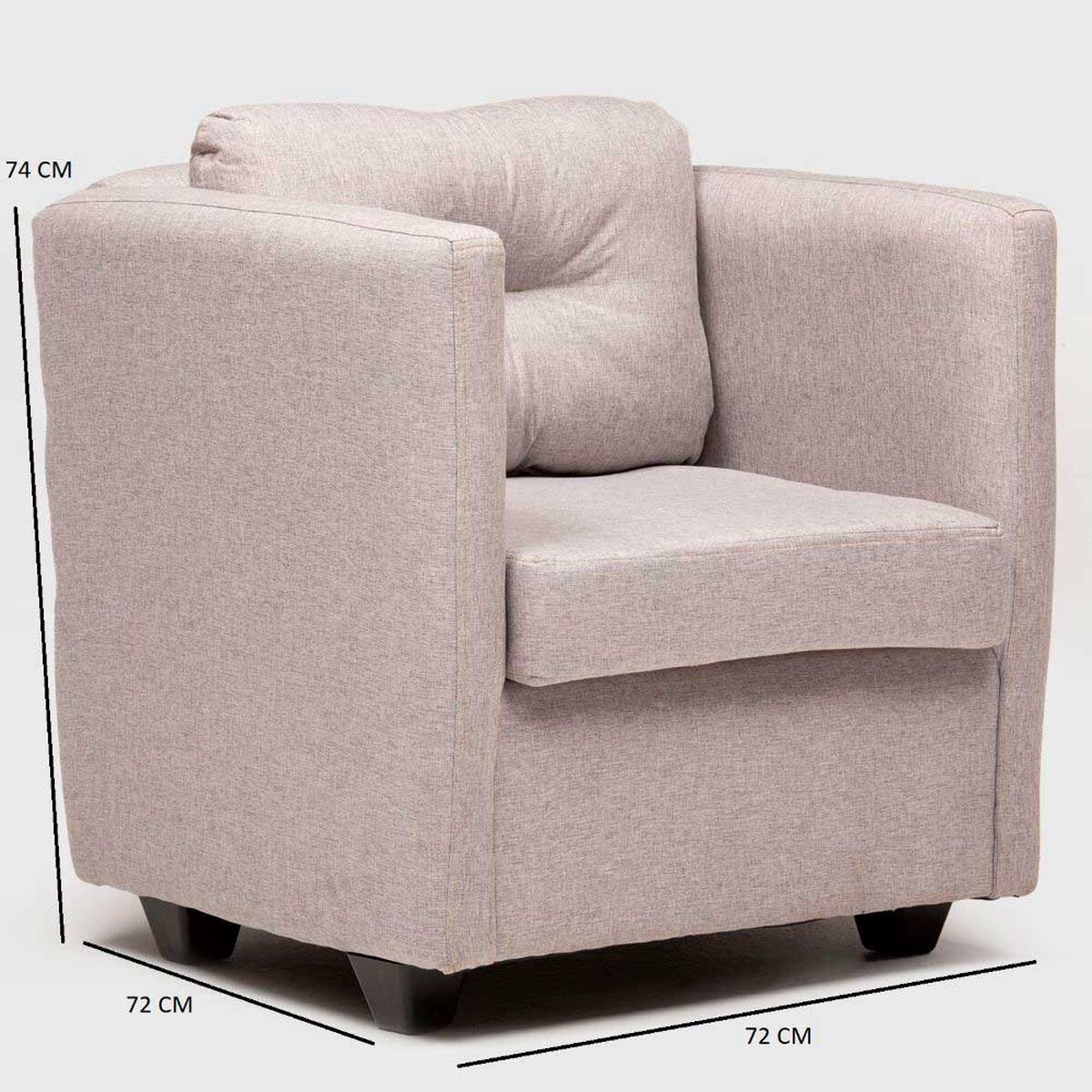 Poltrona Cabsur Caburga Tela Beige