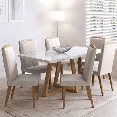 Juego de Comedor Decocasa Mara 6 Sillas Natural