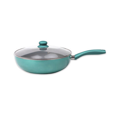 Wok Acero Inoxidable Doral Montecarlo Turquesa 26 cm