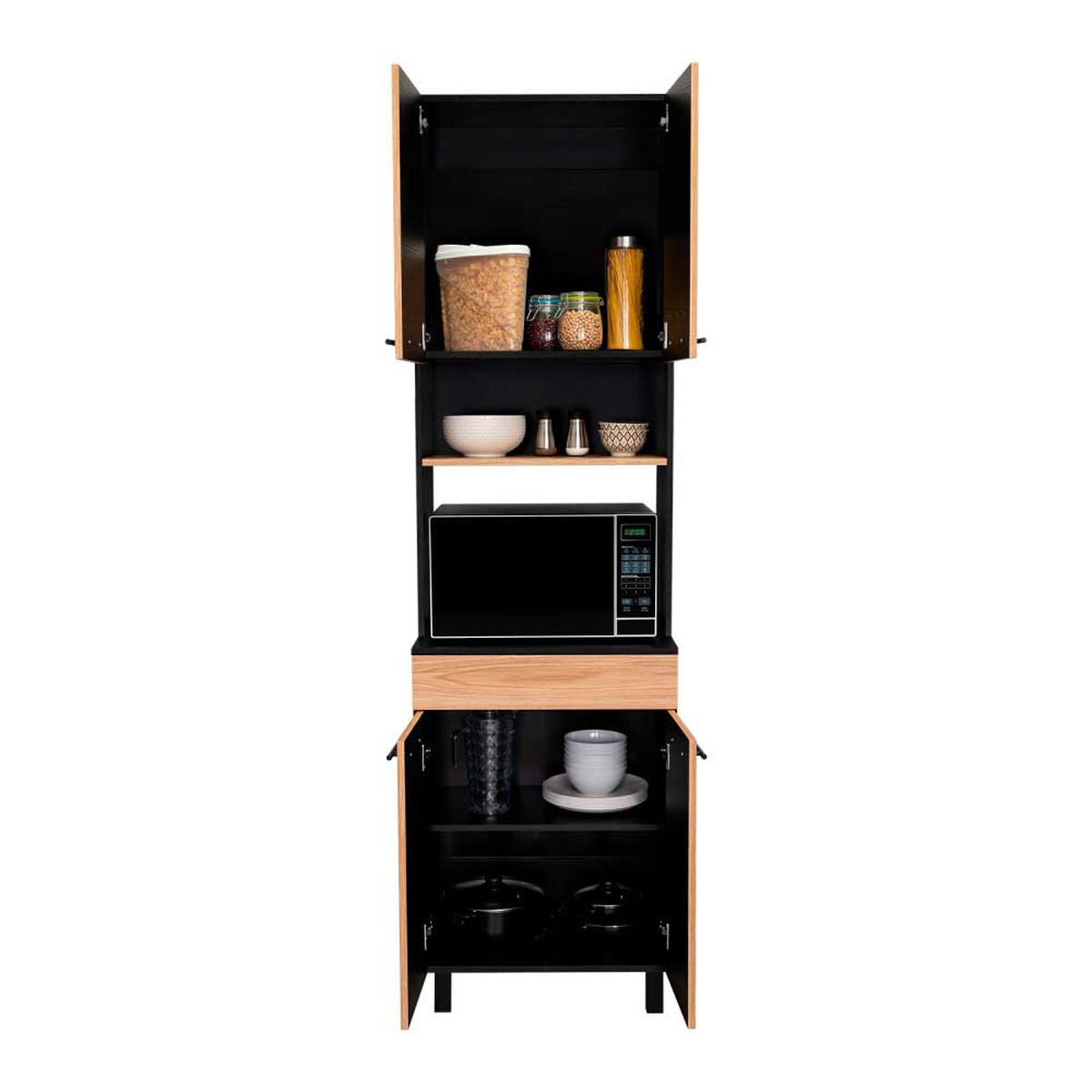 Mueble de Cocina TuHome Luna 4 Puertas Wengue Fresno Europeo