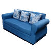 Juego de Living Almore Francia Sof&aacute; 3 Cuerpos + Dos Sillones 1 Cuerpo Azul