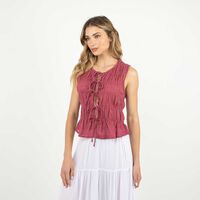 Blusa Sin Mangas Mujer Zibel Fucsia