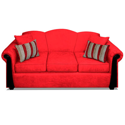 Sofá Elegant Michigan Tela 3 Cuerpos Rojo