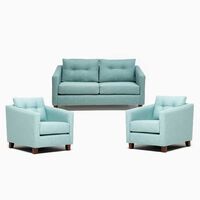 Juego de Living Barra Design Elena Sofá 2 Cuerpos + Dos Sillones 1 Cuerpo Verde