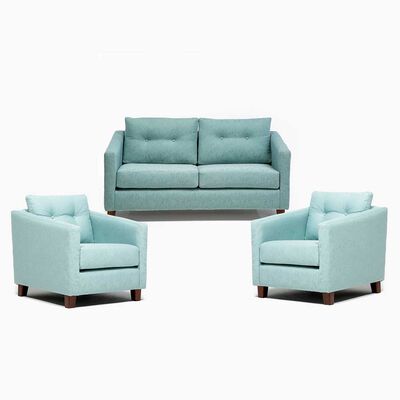 Imagen 1 del producto Juego de Living Barra Design Elena Sofá 2 Cuerpos + Dos Sillones 1 Cuerpo Verde