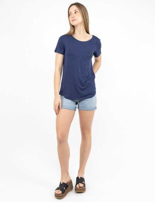 Imagen 2 del producto Polera Manga Corta Mujer Zibel Azul, Color-1, Crudo, Negro, Rojo