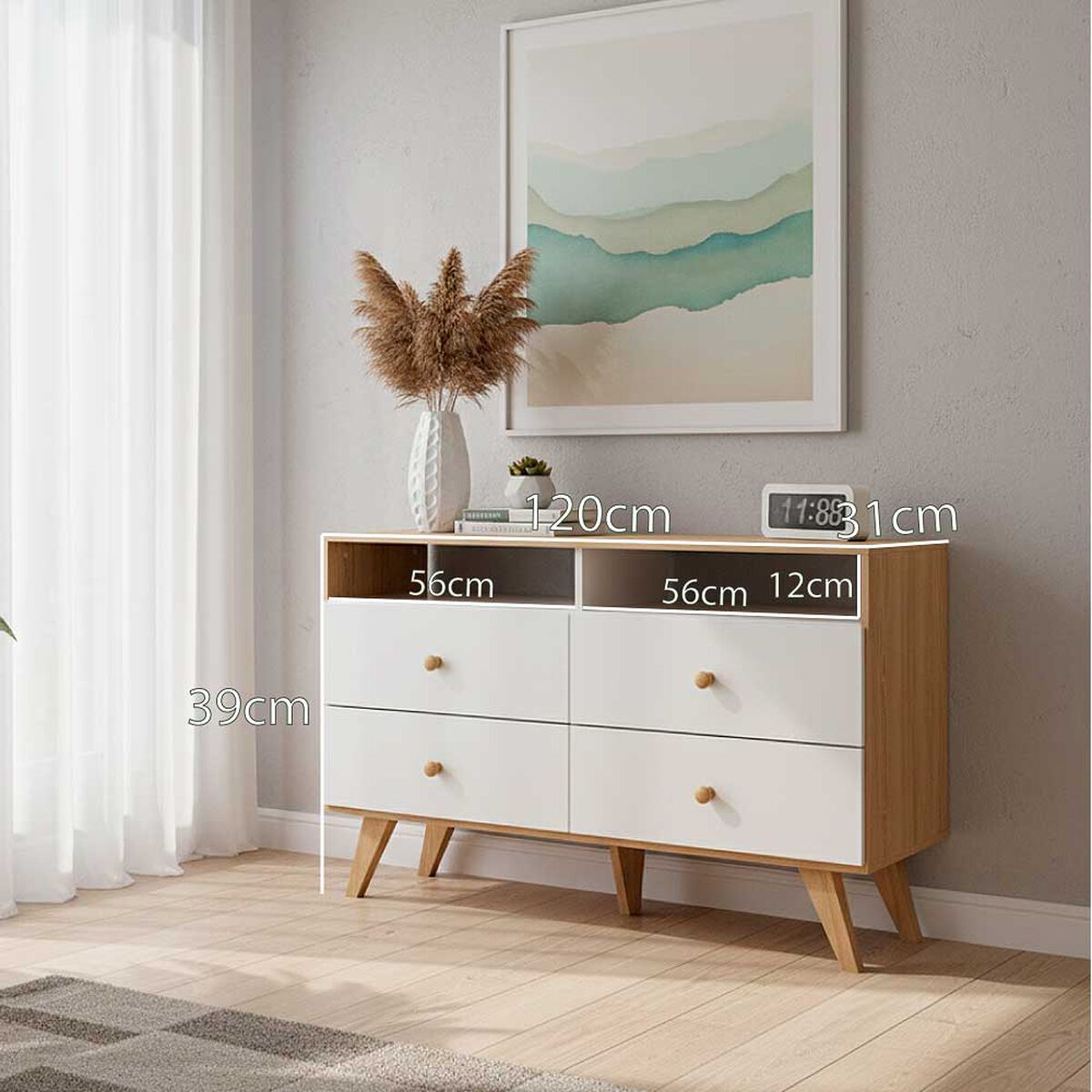 C&oacute;moda Home Mobili Eda 3 Cajones