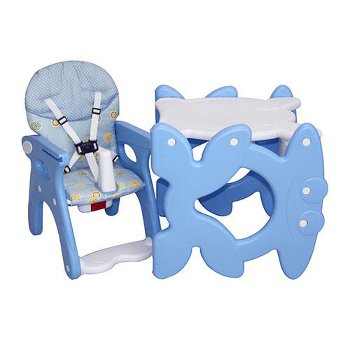 Silla de Comer 2 en 1 Bebeglo RS-7021-1 Celeste