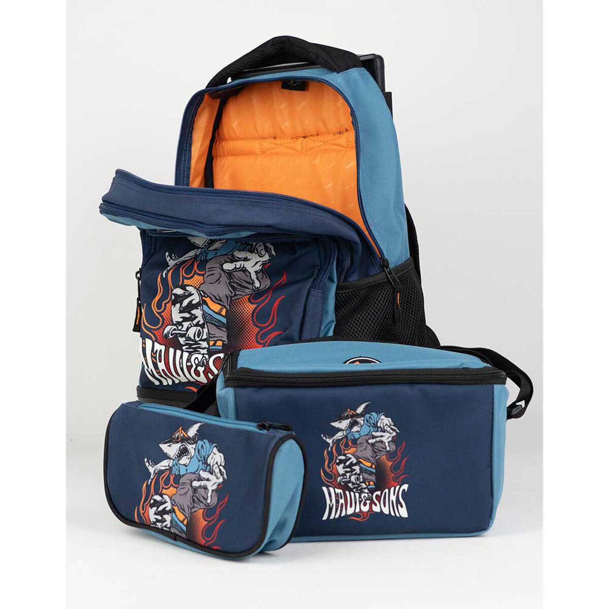 Pack Mochila Escolar con Ruedas, Lonchera y Estuche Maui