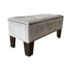 Banqueta Baúl Derecho Muebles HVM Ban Gris