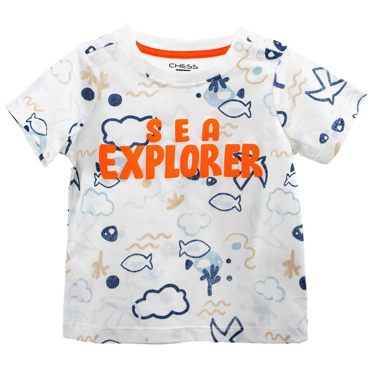 Polera Manga Corta de Algod&oacute;n Chess Baby