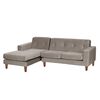 Sof&aacute; Seccional Izquierdo Latam Home Salermo Tela Velvet 3 Cuerpos Gris