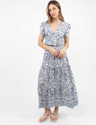 Imagen 2 del producto Vestido Maxi Manga Corta Mujer Alma Celeste, Negro, Verde