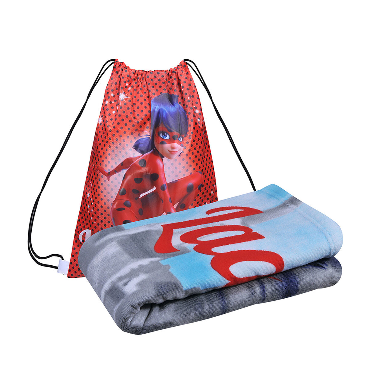 Toalla Playa C/Bolso 70X140 Cm 33X42 Cms Ladybug Ceilings