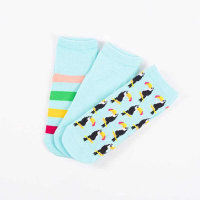 Imagen 1 del producto Pack 3 Calcetines Mujer Icono Menta