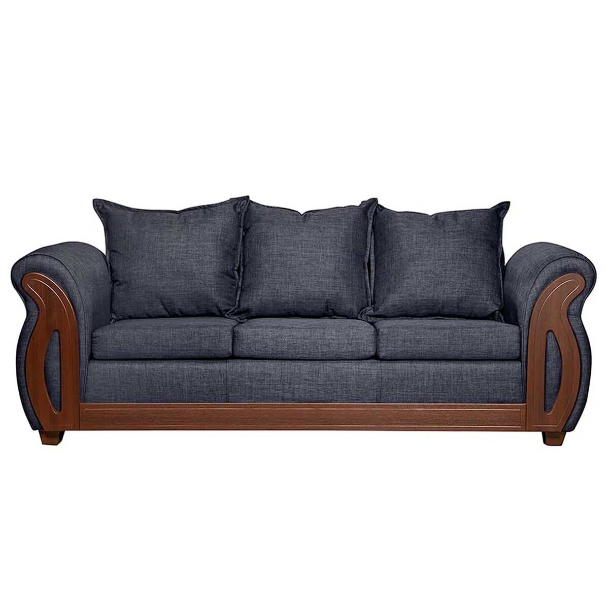 Juego de Living Ruzam Mobel Isidora Sof&aacute; 3 Cuerpos + Dos Sillones 1 Cuerpo Lino Marengo