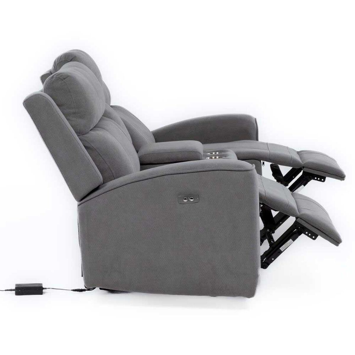 Sofá Reclinable Eléctrico Daniels KM807LPWGR 2 Cuerpos Gris