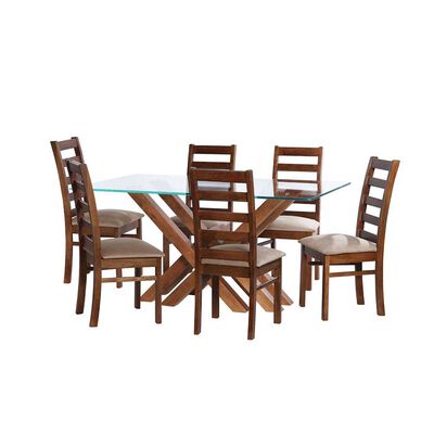 Imagen 1 del producto Juego de Comedor Latam Home Merida 6 Sillas Beige
