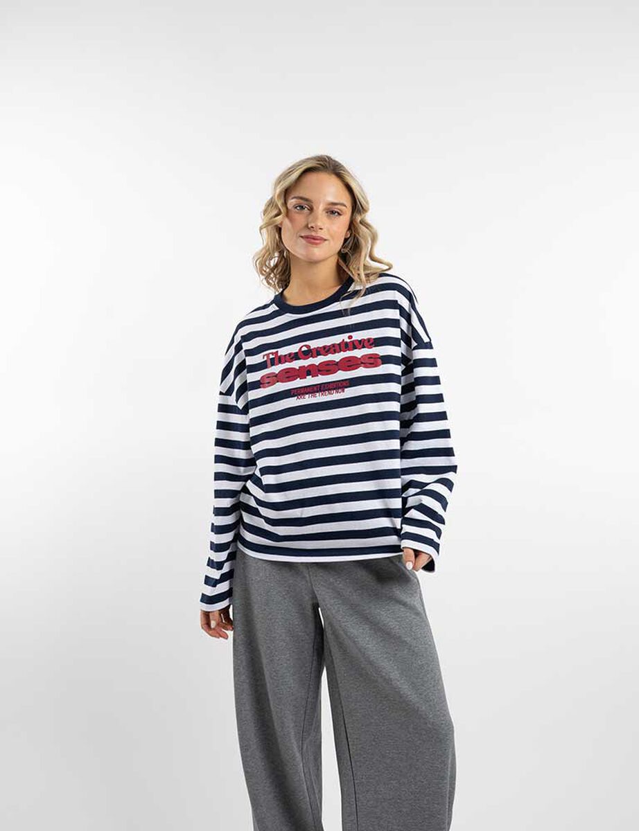 Polera Oversize Manga Larga Mujer Icono