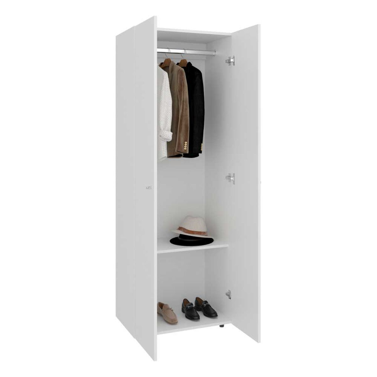 Combo Closet Tuhome 6 Puertas + M&oacute;dulo Superior Dreams Blanco