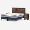 Cama Europea Rosen Base Dividida King Indie + Respaldo + 2 Veladores Dolce