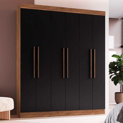 Imagen 2 del producto Clóset Exit New York 6 Puertas 2 Cajones Castaño y Negro