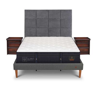 Cama Europea CIC King Grand Premium + Respaldo + Veladores