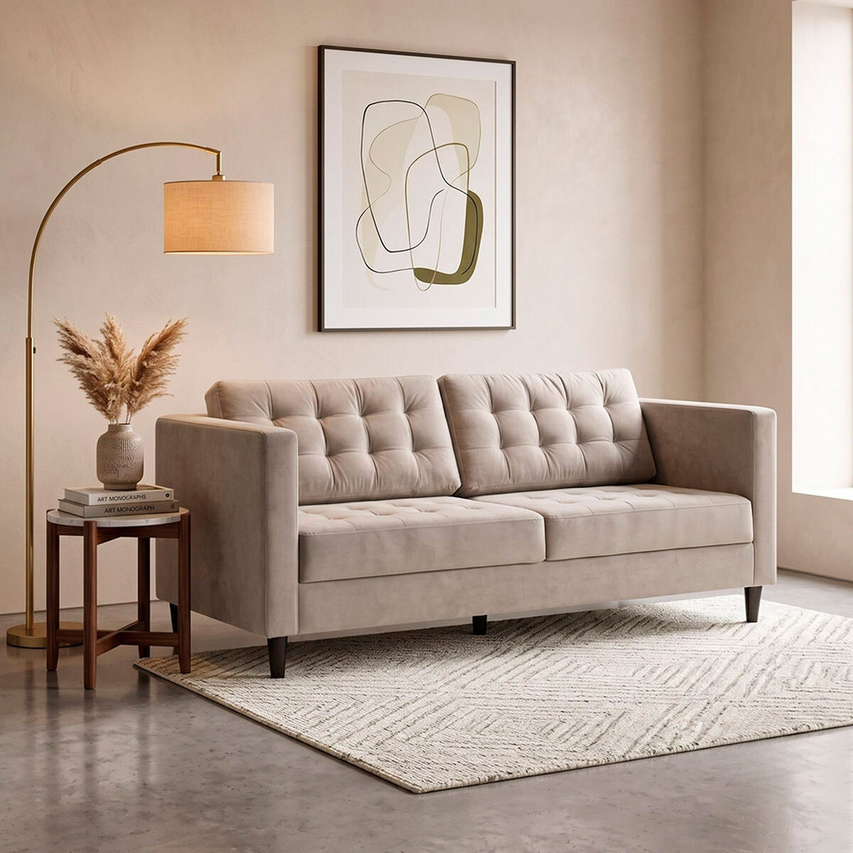 Sof&aacute; Muebles MPR Siena 2 Cuerpos Beige