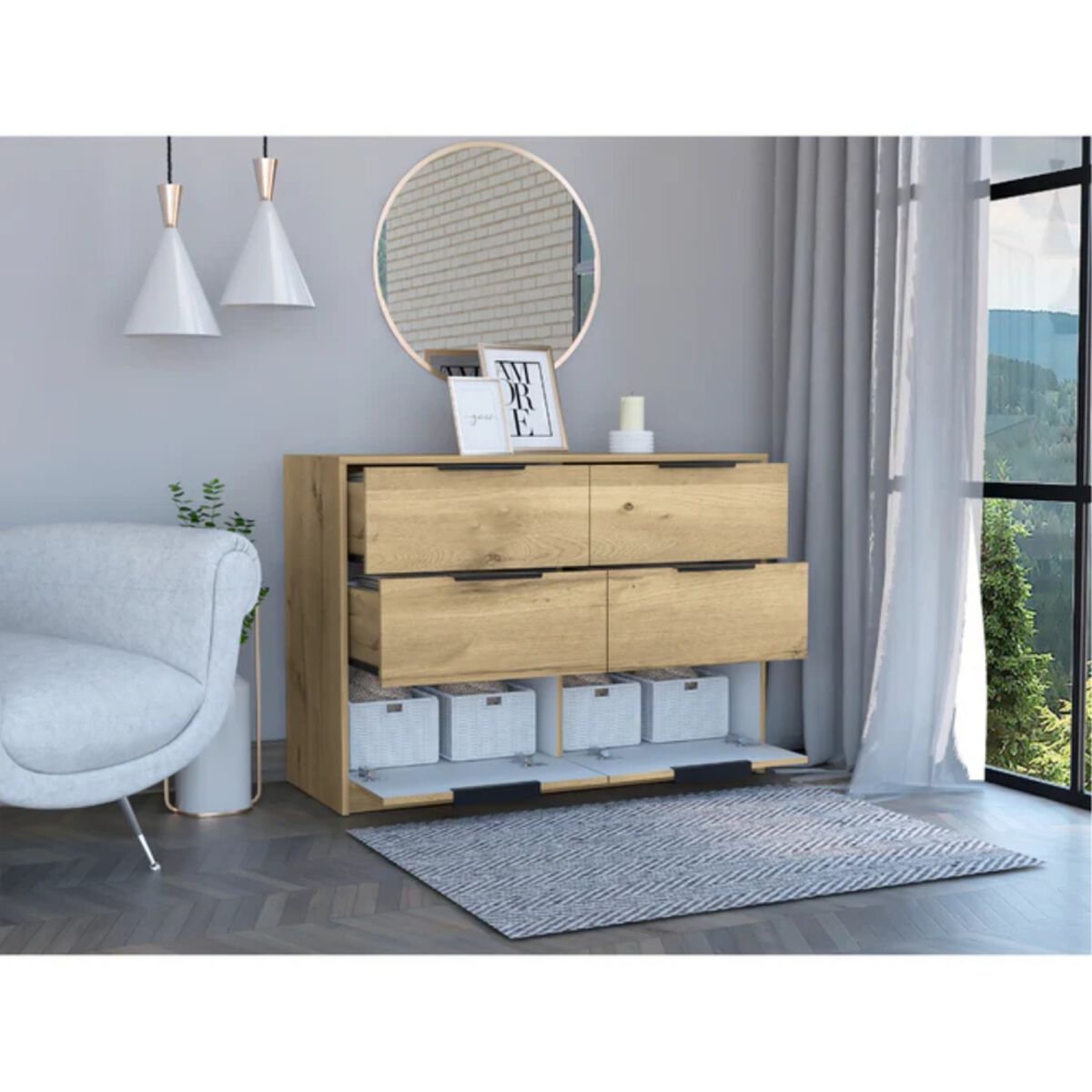 Cómoda TuHome Kaia 4 Cajones Duna
