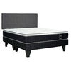 Combo Cama Europea Celta Base Dividida 2 Plazas Black Soul + Respaldo Gijón Acolchado + Celular Bmobile Dots Ultra 128GB 6,5” Azul Liberado