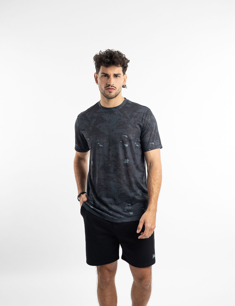 Polera Deportiva Manga Corta Hombre Black County