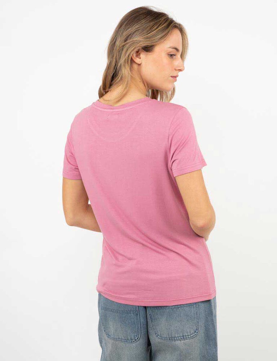 Polera Con Estampado Manga Corta Mujer Icono