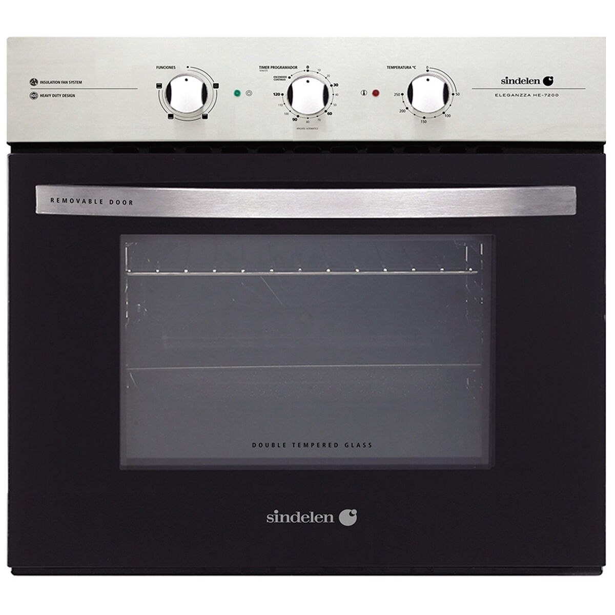 Kit de Cocina Sindelen Horno Empotrable HE-7200IN + Encimera CEG-4600IN + Campana CA-610EIN