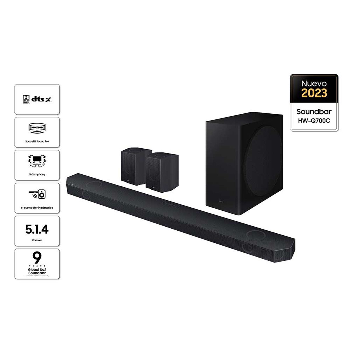 Soundbar Samsung HW-Q700C/ZS Negro