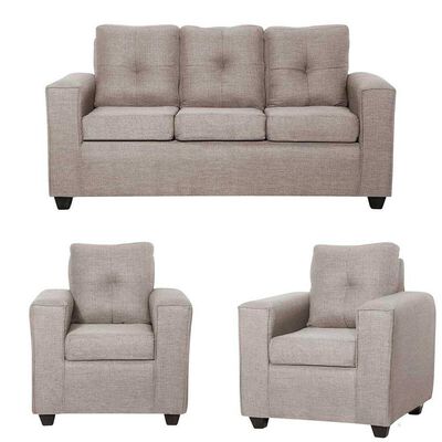 Imagen 1 del producto Juego de Living Black Factory Ranger Sofá 3 Cuerpos + Dos Sillones 1 Cuerpo Beige