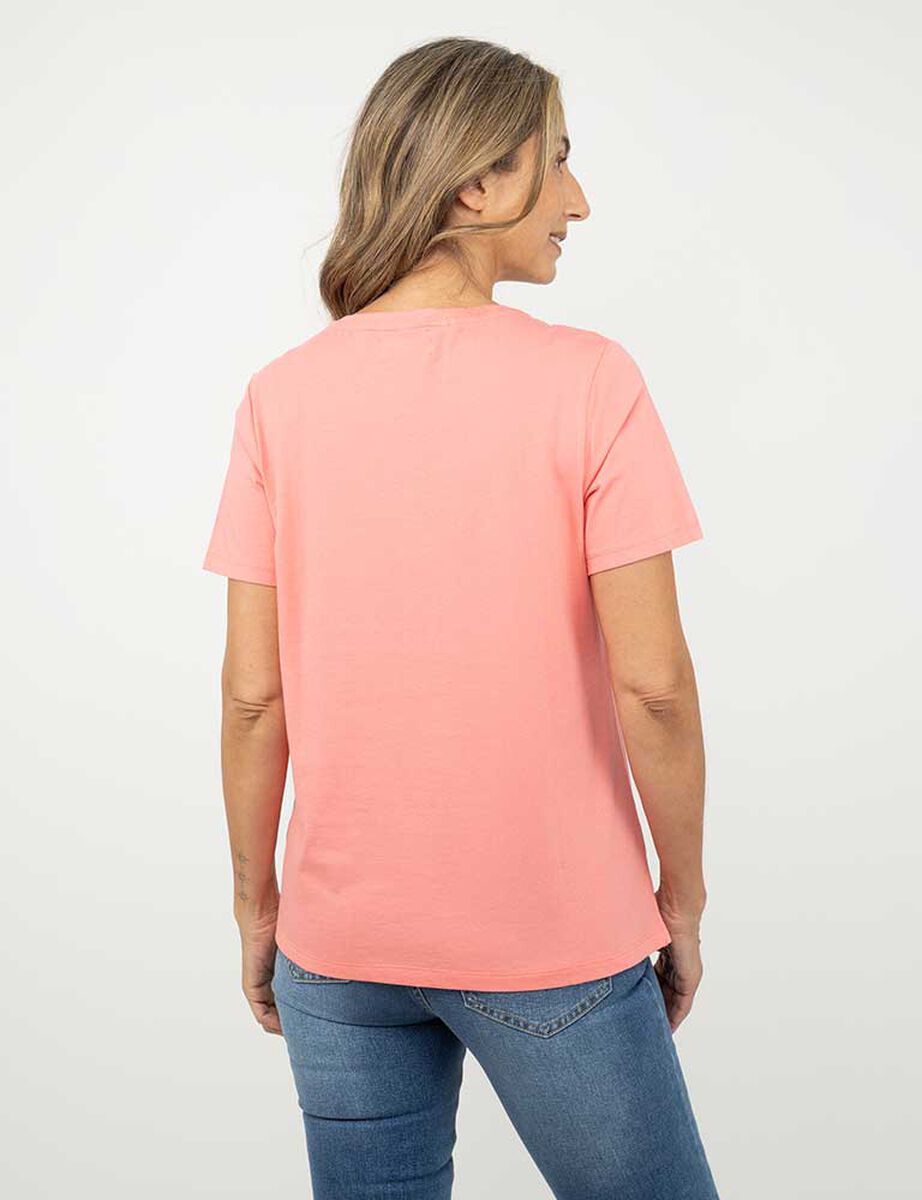 Polera Con Estampado Manga Corta Mujer Portman Club