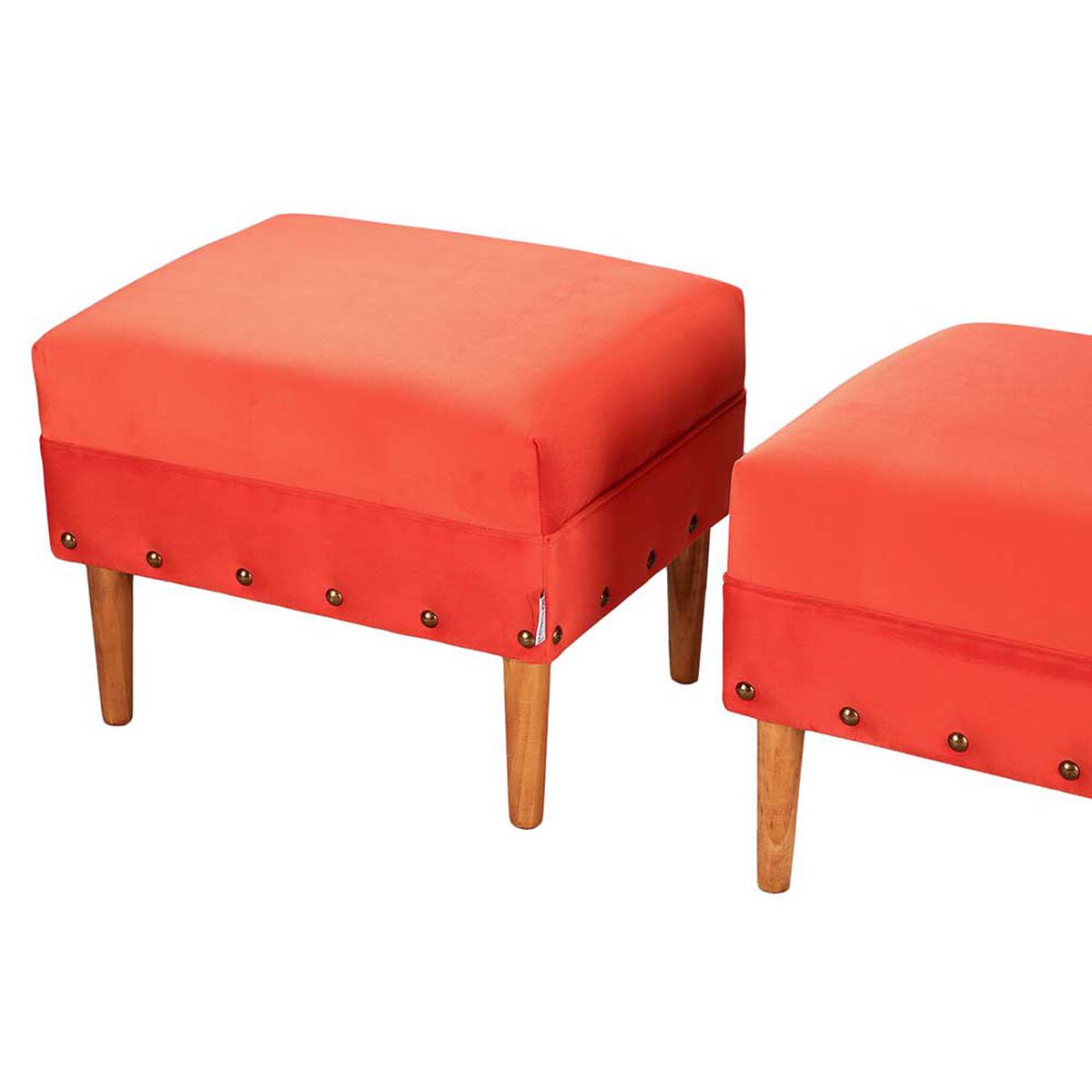 Pouf Bodevir Provenza Tacha Felpa 04 Rojo
