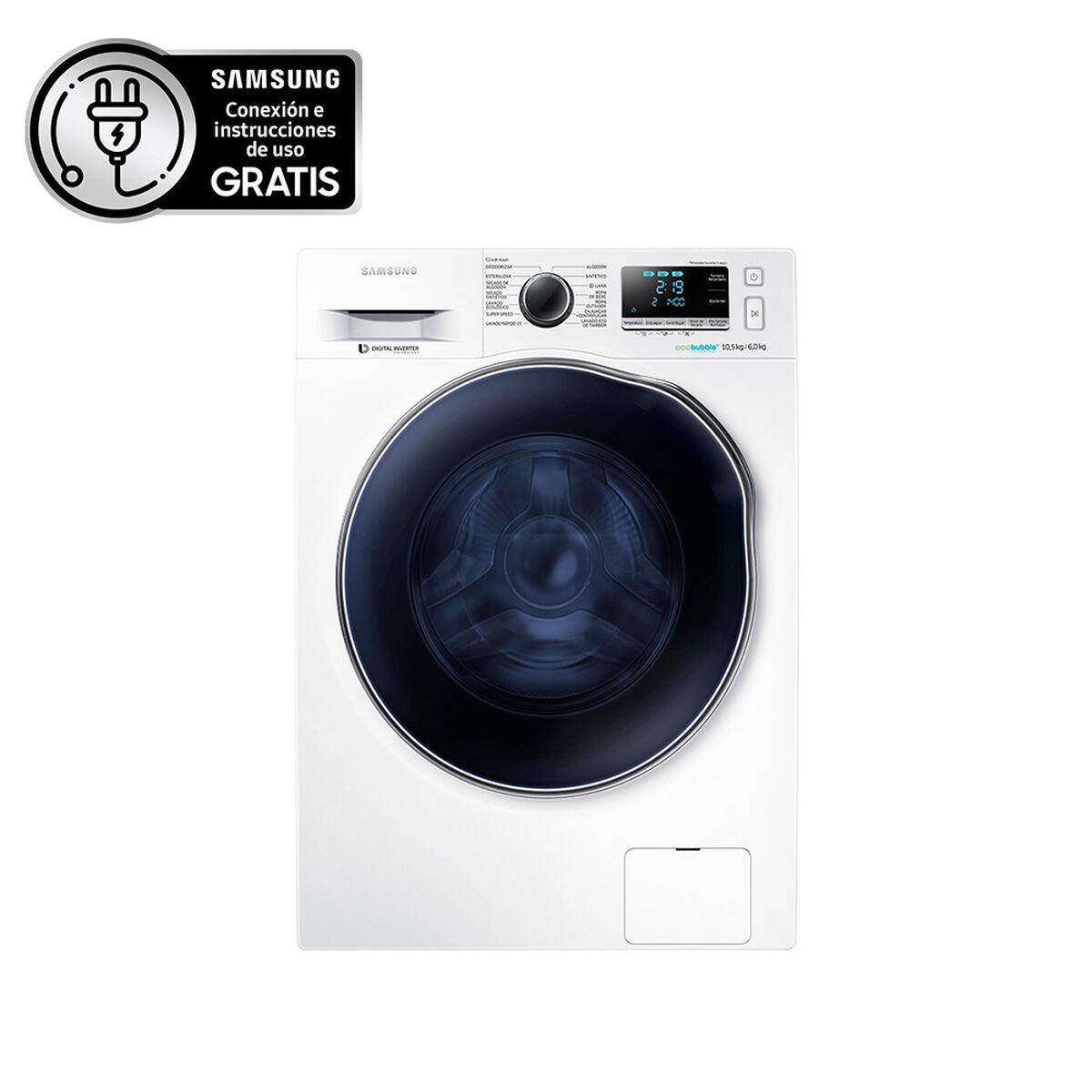 Lavadora Secadora Samsung WD10J6410AW/ZS 10,5/6 kg.
