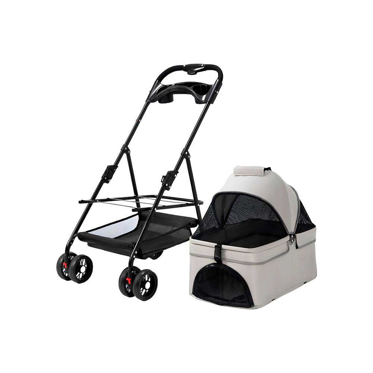 Coche para Mascota LuBabycas A101 Gris