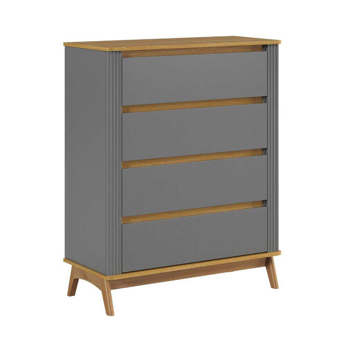 Comoda Amuv 4 Cajones Gris