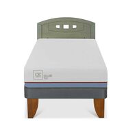 Cama Europea CIC 1,5 Plazas Excellence Plus + Respaldo Gales Olivo