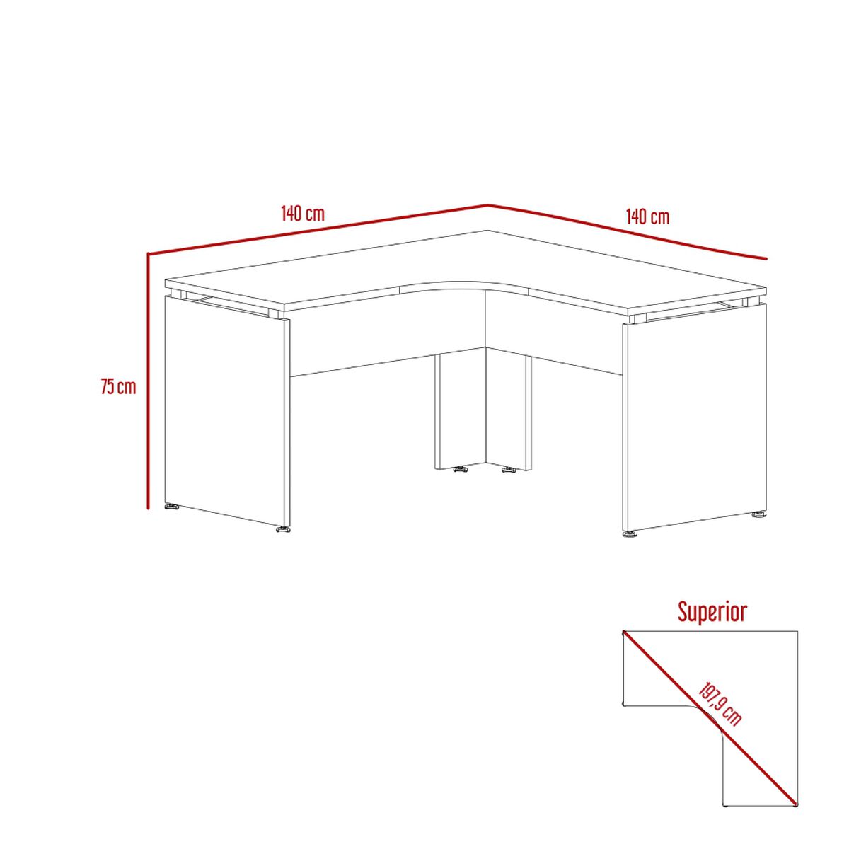 Escritorio  + Biblioteca 2 Puertas TuHome Home Office