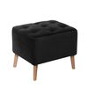Pouf Latam Home Lyon Tela Velvet Negro