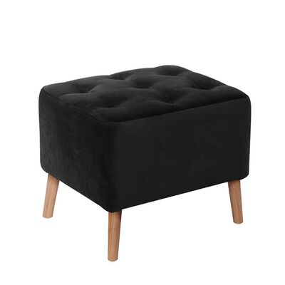 Pouf Latam Home Lyon Tela Velvet Negro