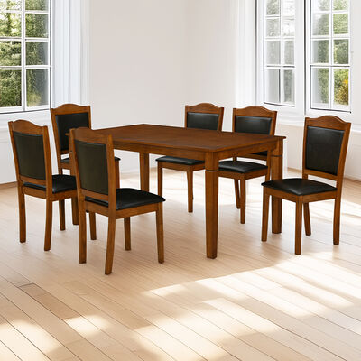 Juego de Comedor Zoy Home Ibiza 6 Sillas Café