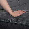 Cama Europea Flex Base Dividida King Black + Respaldo Modern Grafito + 2 Veladores Rover Universal